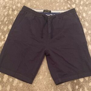 Scotch and soda men’s navy blue linen shorts